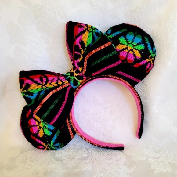 Accessories - Handmade Disney Mexican Fabric Minnie Mouse Ears